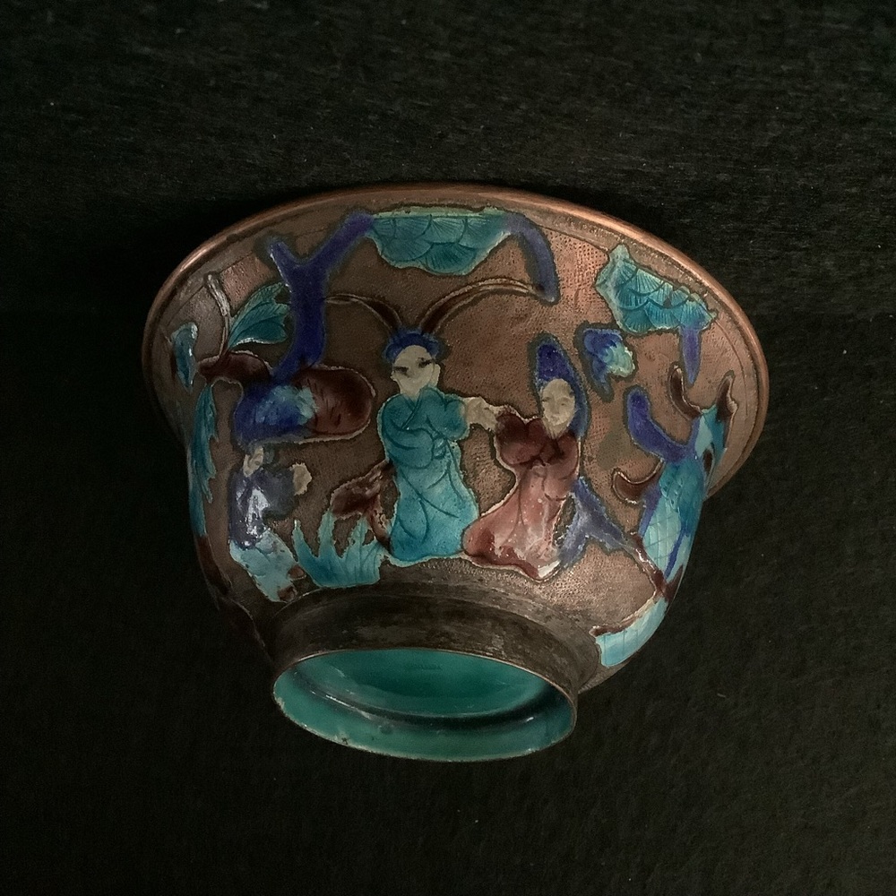 Antique Chinese cloisonné bowl.